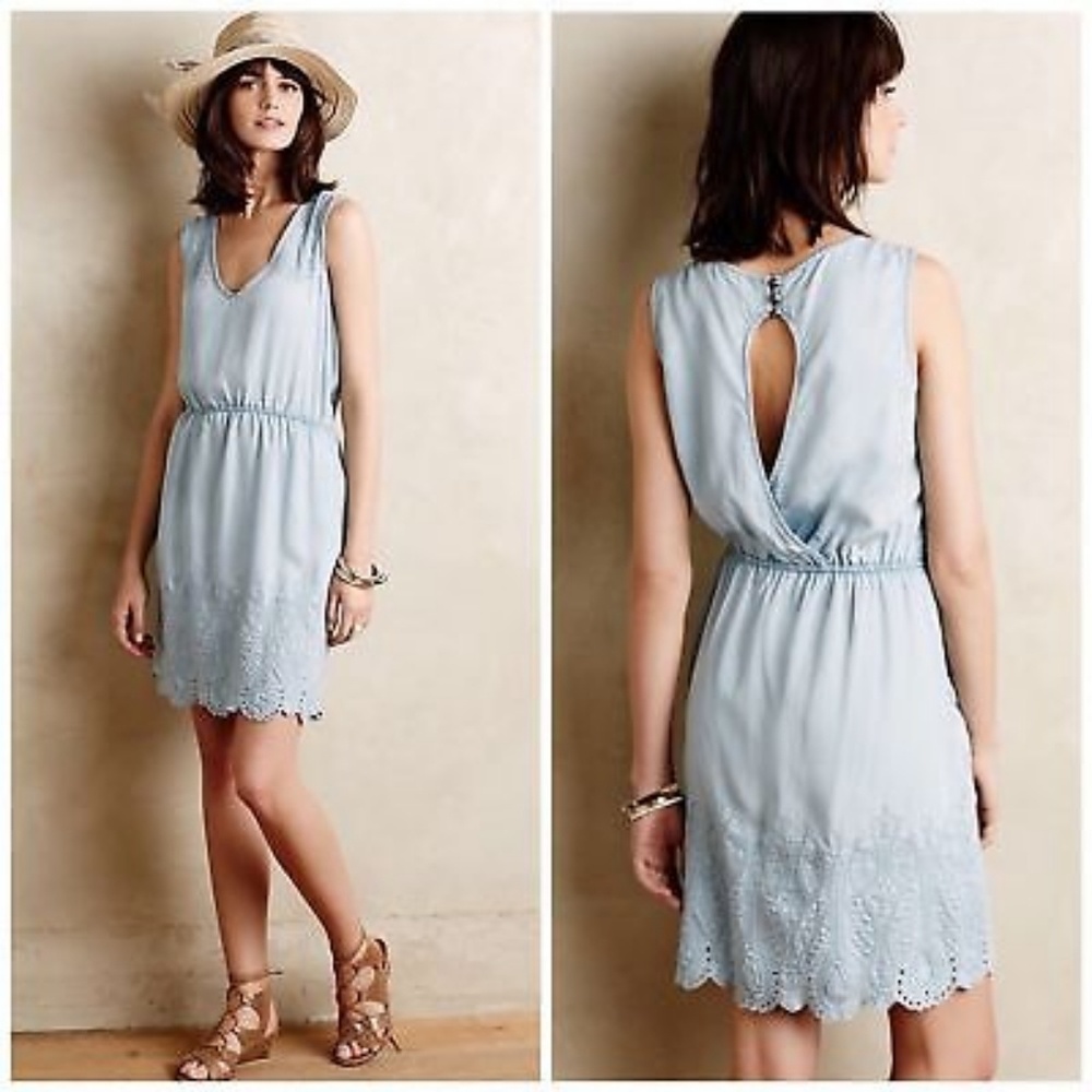 Anthropologie Holding Horses chambray dress